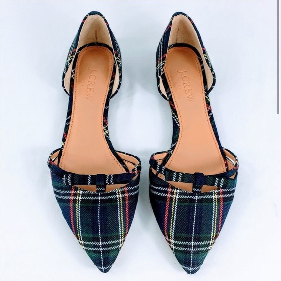 J. Crew Factory Shoes - J. Crew Factory Tartan Plaid D'orsay Flat With Bow